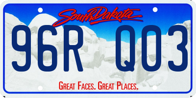 SD license plate 96RQ03
