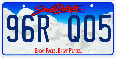 SD license plate 96RQ05