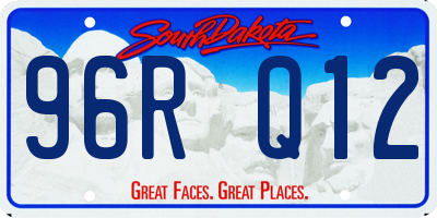SD license plate 96RQ12