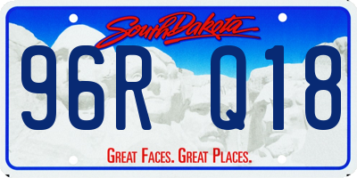 SD license plate 96RQ18