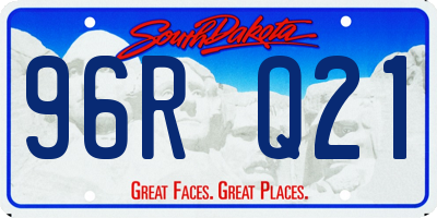 SD license plate 96RQ21