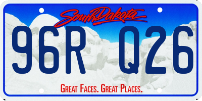 SD license plate 96RQ26
