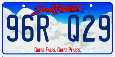 SD license plate 96RQ29
