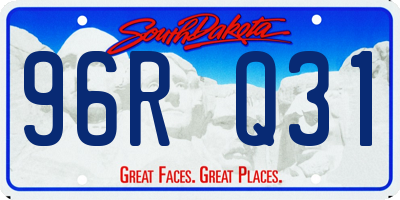SD license plate 96RQ31