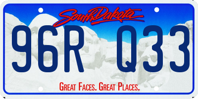 SD license plate 96RQ33