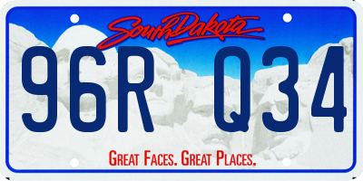 SD license plate 96RQ34