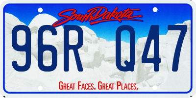 SD license plate 96RQ47