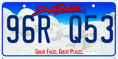 SD license plate 96RQ53