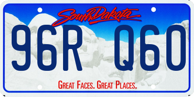 SD license plate 96RQ60
