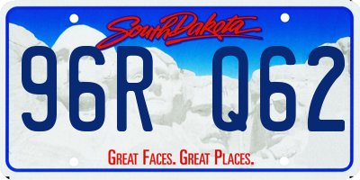 SD license plate 96RQ62