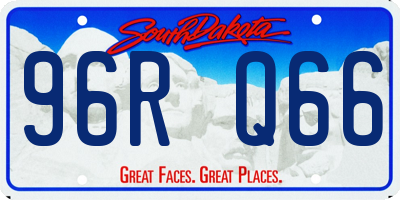 SD license plate 96RQ66