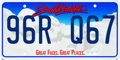 SD license plate 96RQ67