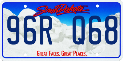 SD license plate 96RQ68