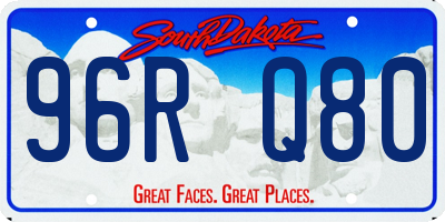 SD license plate 96RQ80