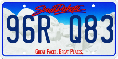 SD license plate 96RQ83