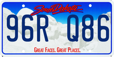 SD license plate 96RQ86