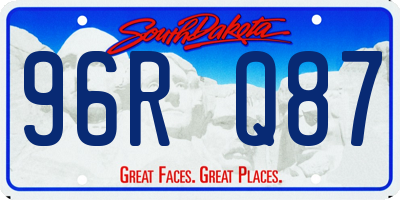 SD license plate 96RQ87