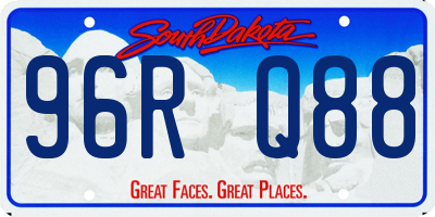 SD license plate 96RQ88