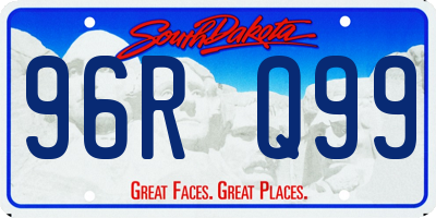 SD license plate 96RQ99