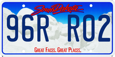 SD license plate 96RR02
