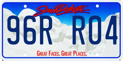 SD license plate 96RR04