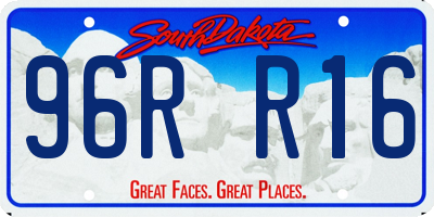 SD license plate 96RR16