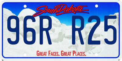 SD license plate 96RR25