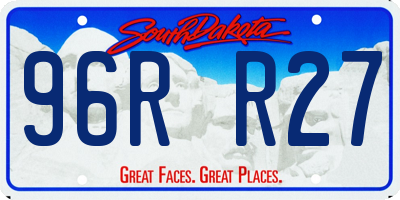 SD license plate 96RR27