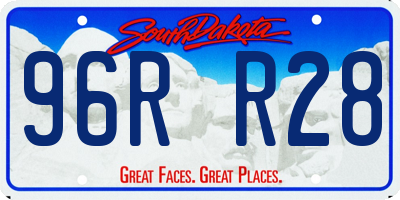 SD license plate 96RR28