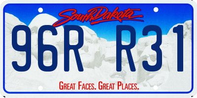 SD license plate 96RR31