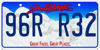 SD license plate 96RR32