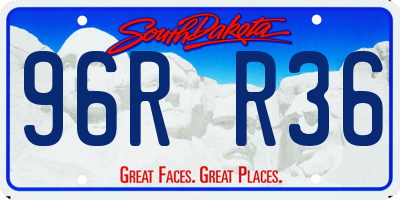 SD license plate 96RR36