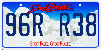 SD license plate 96RR38