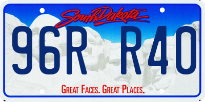 SD license plate 96RR40