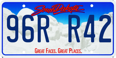 SD license plate 96RR42