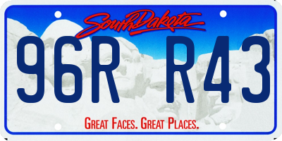 SD license plate 96RR43