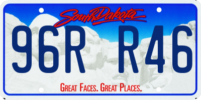 SD license plate 96RR46