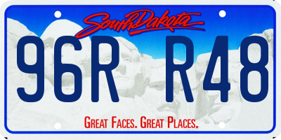 SD license plate 96RR48