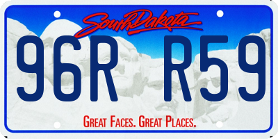 SD license plate 96RR59