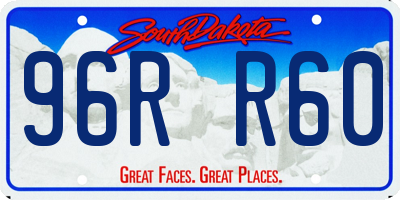 SD license plate 96RR60