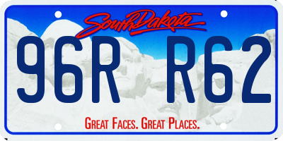 SD license plate 96RR62