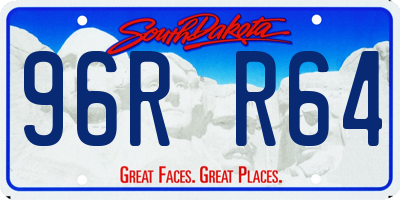 SD license plate 96RR64