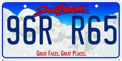 SD license plate 96RR65