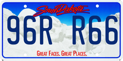 SD license plate 96RR66