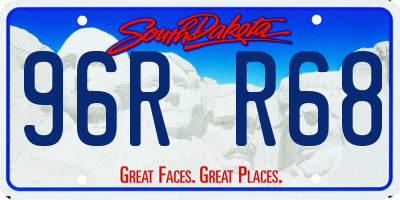 SD license plate 96RR68