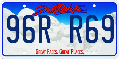 SD license plate 96RR69