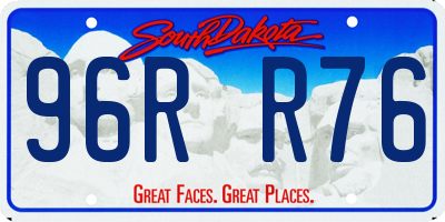 SD license plate 96RR76