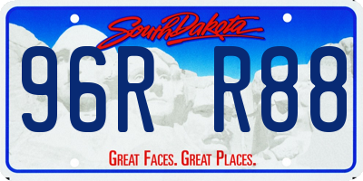 SD license plate 96RR88