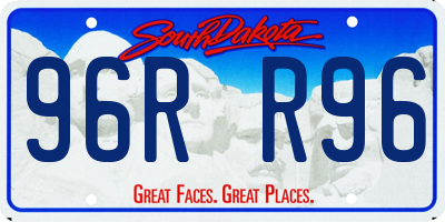 SD license plate 96RR96
