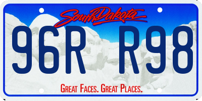 SD license plate 96RR98